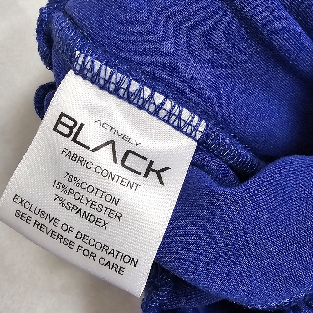 Mens Actively Black Athleisure Shorts Royal Blue Size M New With Tag - Picture 10 of 15